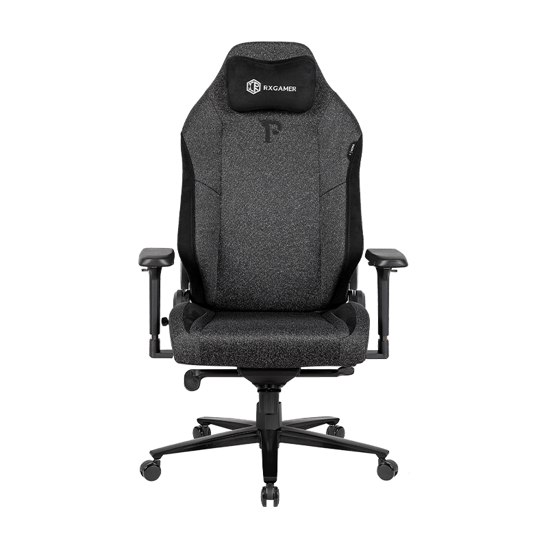 RXGAMER RX-2070-1R-A Zwarte mesh-dempende roterende e-sportstoel voor administratiekantoorbaas
