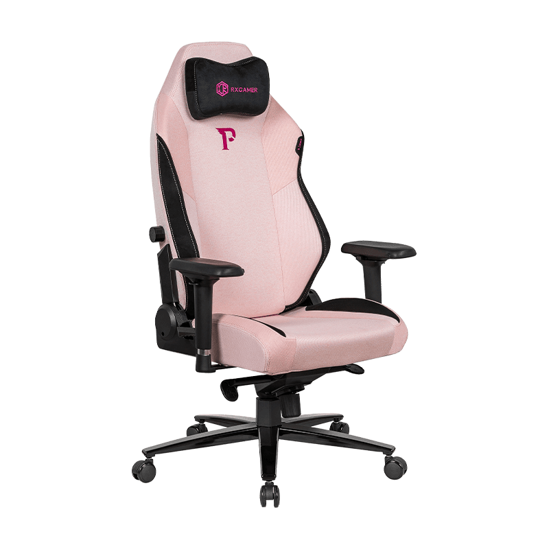 RXGAMER RX-2070-1R-B Moderne roze mesh ademend met voetpedalen Home computer gamingstoel