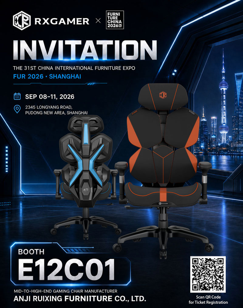 ANJI RUIXING FURNITURE CO., LTD. OM INNOVATIEVE GAMING- EN KANTOORSTOELOPLOSSINGEN TE TONEN TIJDENS FURNITURE CHINA 2026